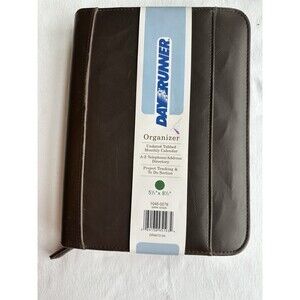 Day Runner 95695 5.5" X 8.5" 3-Ring 7 Hole Organizer Zippered Binder System NOS